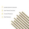 M METERXITY Brass Rod 0.6mm x 200mm Solid Round Stock for DIY Projects-1
