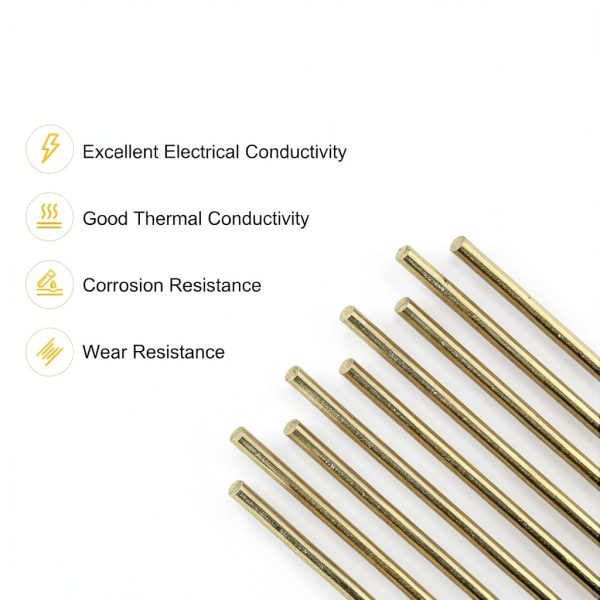 M METERXITY Brass Rod 0.6mm x 200mm Solid Round Stock for DIY Projects-1