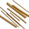 Sutemribor Brass Rods 15pcs Assorted 1mm-8mm Golden 100mm Length Model-4
