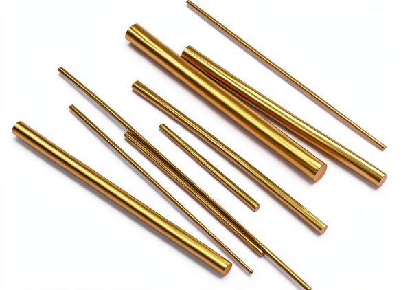 Sutemribor Brass Rods 15pcs Assorted 1mm-8mm Golden 100mm Length Model-4