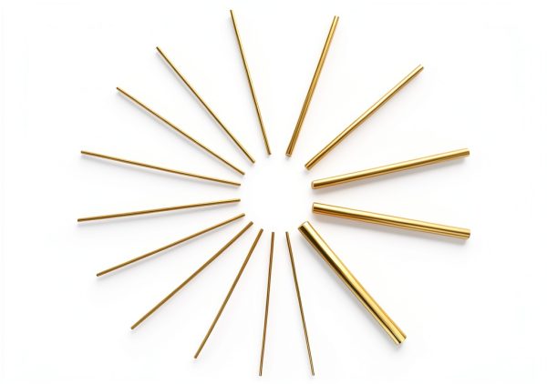 Sutemribor Brass Rods 15pcs Assorted 1mm-8mm Golden 100mm Length Model-3