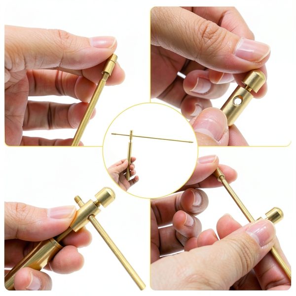YZH Craft Dowsing Rod Set 5in Copper Water Witching Rods with Gift Bag-2