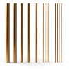 Sutemribor Brass Rods 15pcs Assorted 1mm-8mm Golden 100mm Length Model-2