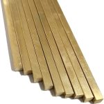 BOXIQUAN Brass Square Rod 500mm H59 Brass Bar 1mm-3mm Sizes-0