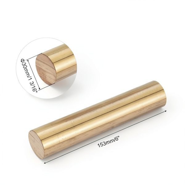 uxcell Brass Round Rod 30mm Diameter 6in Length Industrial Grade-1