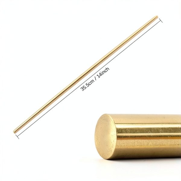 Swpeet Brass Rod 1/4 Inch x 14 Inch High Quality Brass Shaft-1