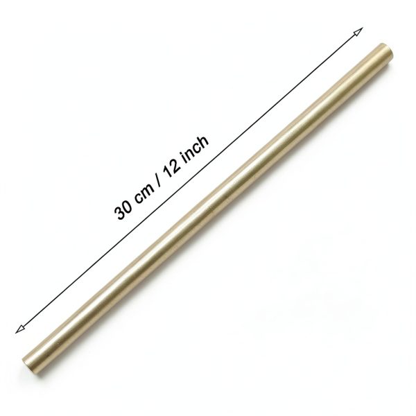 PGCOKO Brass Round Rod 1/2 Inch x 12 Inch Golden Shaft for Gear Model-3