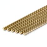 uxcell Brass Rods 8‑Piece H62 Brass Round 5.5mm‑7mm x 153mm Length-0