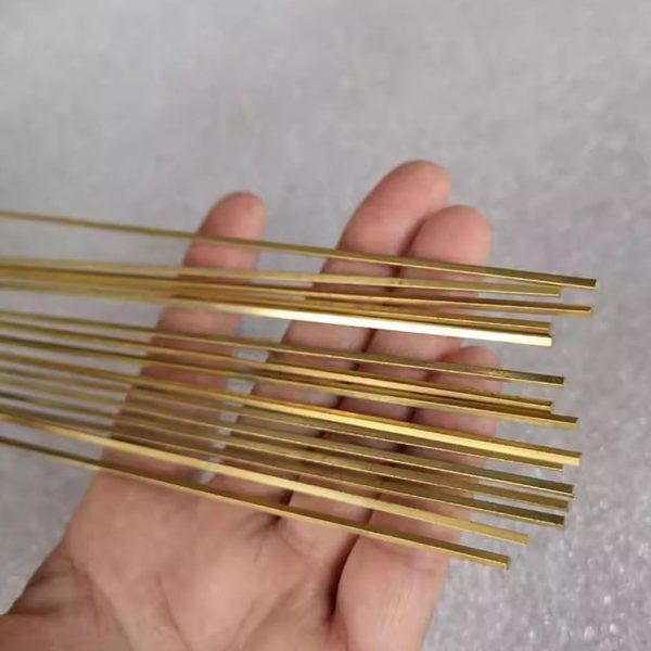 BOXIQUAN Brass Square Rod 500mm H59 Brass Bar 1mm-3mm Sizes-1