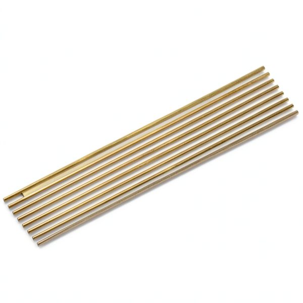 Brass Rod 1/8" x 12" MECCANIXITY 8pcs White High Machinability-0