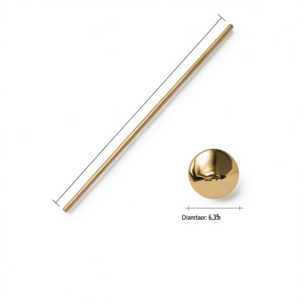 PGCOKO Brass Rod Pack 10pcs Round Solid Lathe Bar Stock 1/4in 12in-1