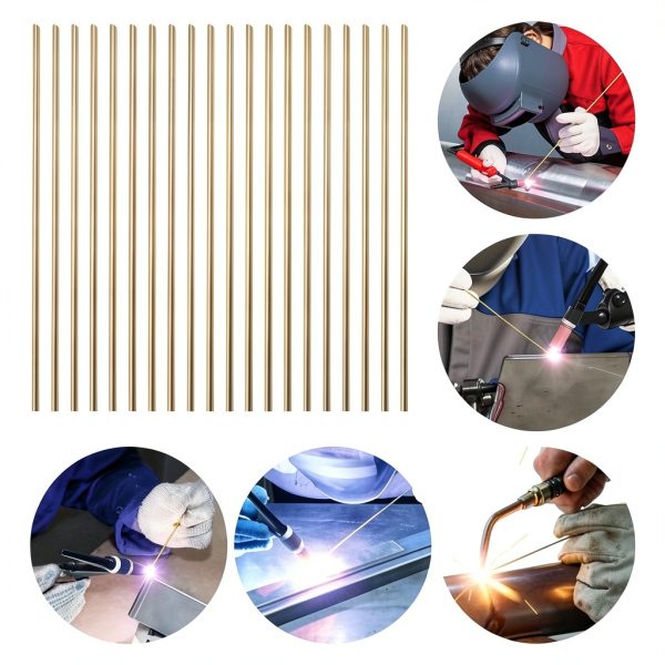 Brass Rods PGCOKO Solid 1mm Round Bar Stock Set Pack of 30 Pieces-3