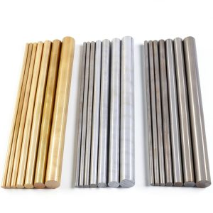 Glarks 21pcs 3 Sets of Metals Round Rod Lathe Bar Stock for DIY Craft Tool, Diameter 2mm - 8mm, Length 100mm, Metals Include Brass, Stainless Steel, Aluminum-0