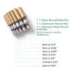 Glarks 21pcs 3 Sets of Metals Round Rod Lathe Bar Stock for DIY Craft Tool, Diameter 2mm - 8mm, Length 100mm, Metals Include Brass, Stainless Steel, Aluminum-1
