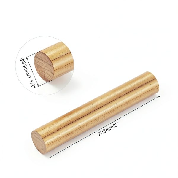 uxcell 1 Pcs 1 1/2" (38mm) Brass Solid Round Rod 8" (203mm) H62 Bar-1